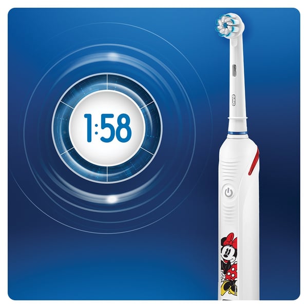 Oral-B PRO Pro2 Junior Minnie Barn Roterende, pulserende tandbørste Hvid