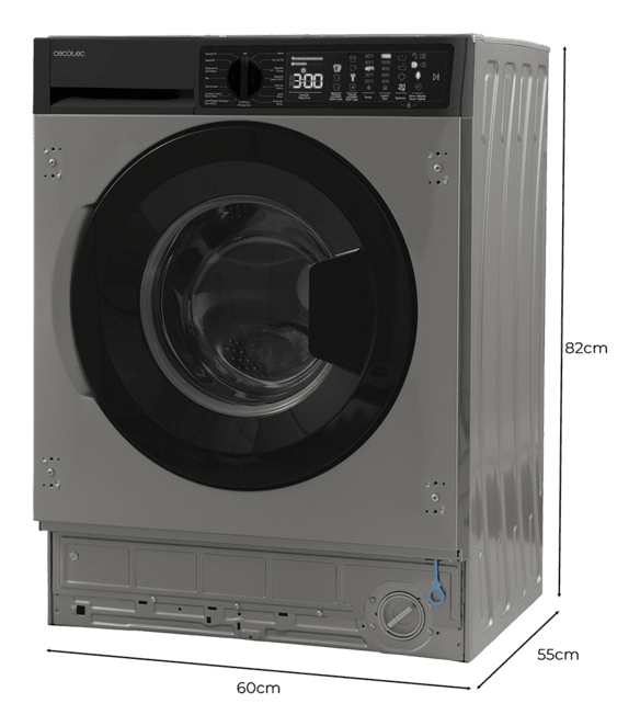 Cecotec 02766 vaskemaskine Front-læsning 7 kg 1200 rpm Grå
