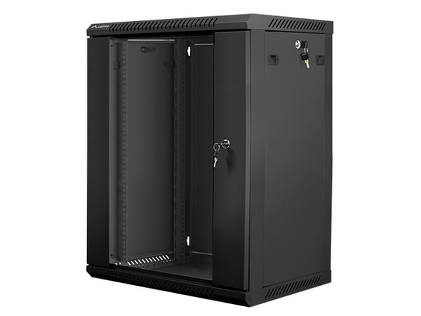 Lanberg WF01-6415-10B rack 15U Väggmonterad rack Svart