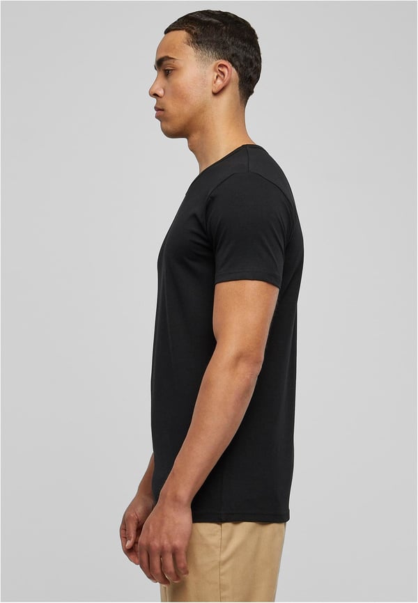 Urban Classics TB814 T-shirt Krave halskæde Kort ærme Bomuld, Elastin, Jersey