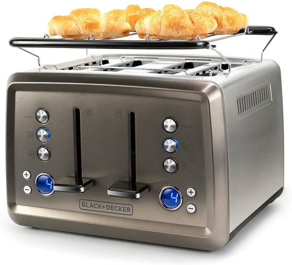 Miniatyrbillede 4 af 4: Black & Decker BXTO1960E brødrister 4 skive(r) 1960 W Rustfrit stål
