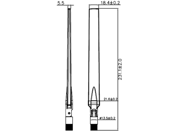 DeLOCK 88913 verkkoantenni Ympyräsäteilyantenni RP-SMA 7 dBi