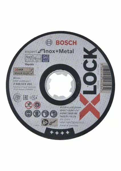 Bosch 2 608 619 263 vinkelslipare tillbehör Klippskiva
