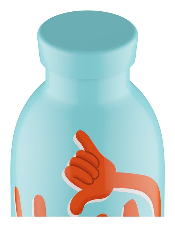 Pikkukuva 3 / 4: 24Bottles 2181 Päivittäinen käyttö, Fitness, Patikointi 330 ml Ruostumaton teräs Sininen, Punainen