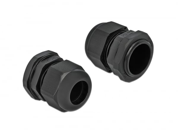 DeLOCK 60222 kabelforskruning Sort Plast 10 stk