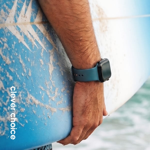 Miniatyrbillede 7 af 7: Crong Liquid - Apple Watch-rem til 38/40/41/42 mm (Navy)