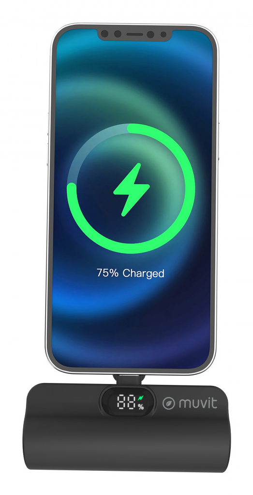 Miniatyrbillede 10 af 11: Muvit MCCHP0008 powerbank Lithium polymer (LiPo) 5000 mAh Sort