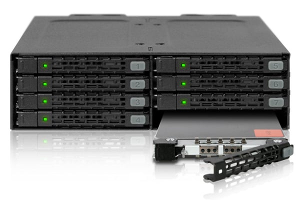 Icy Dock MB998TP-B drive bay panel Opbevaring drev bakke Sølv