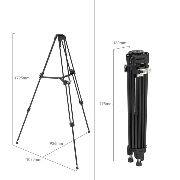 SmallRig 4164 stativ Smartphone/digitalkamera 3 ben Svart