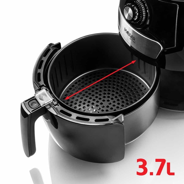 Haeger AF-M37.002A frituregryde Enkelt 4,2 L 1500 W Varmluftsteger Sort
