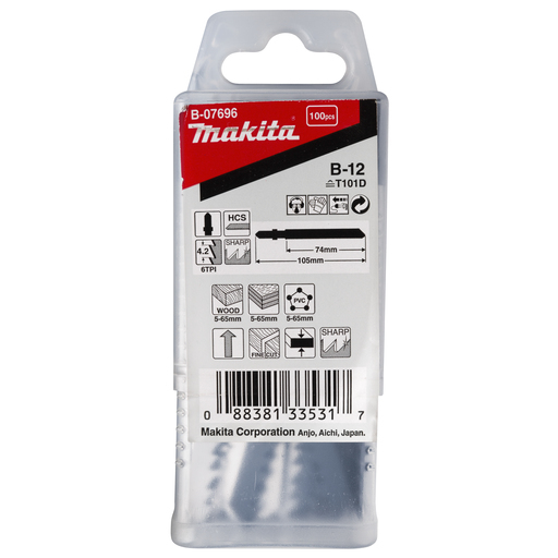 Makita B-07696 stiksav, rullesav & sabelsavklinge High Carbon Steel (HCS) 100 stk