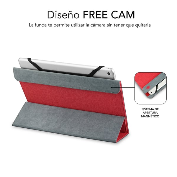 Miniatyrbillede 3 af 5: SUBBLIM SUB-CUT-2FC002 tablet etui 25,6 cm (10.1") Folie Rød