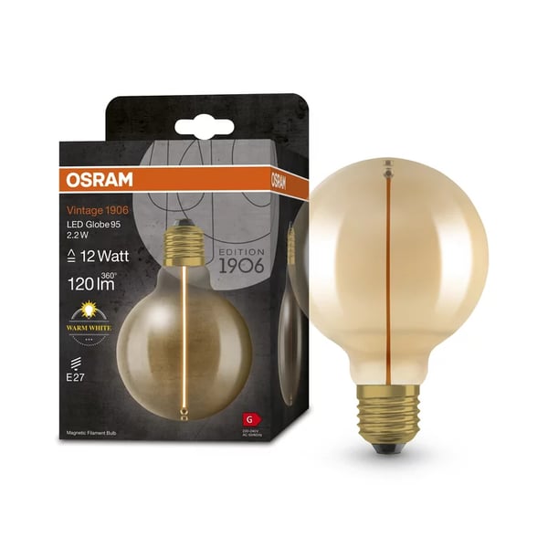 Miniatyrbillede 3 af 3: Osram 4099854049934 LED-lampe Varm hvid 2700 K 2,2 W E27 G
