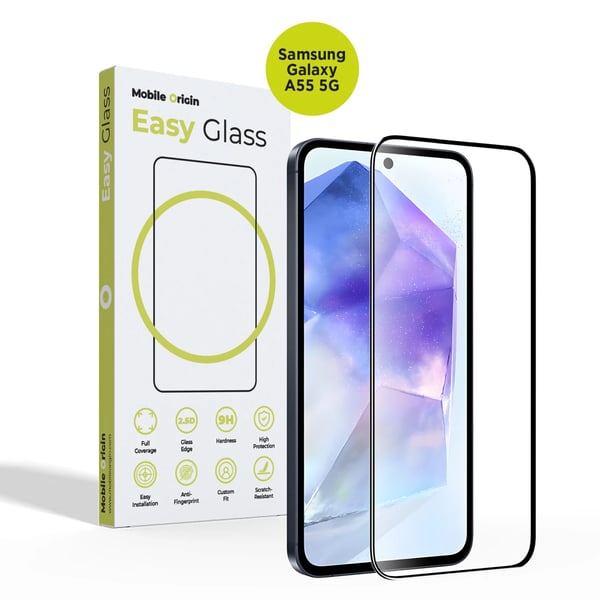 Pikkukuva 1 / 2: Mobile Origin FRL-EG-A555G Matkapuhelimen näyttö- ja taustasuoja Kirkas näytönsuoja Samsung 1 kpl