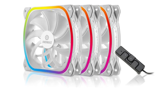 Enermax SquA RGB White Datorväska Fan 12 cm Vit