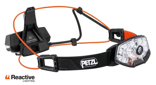 Petzl NAO RL Musta, Oranssi Taskulamppu otsanauhalla LED
