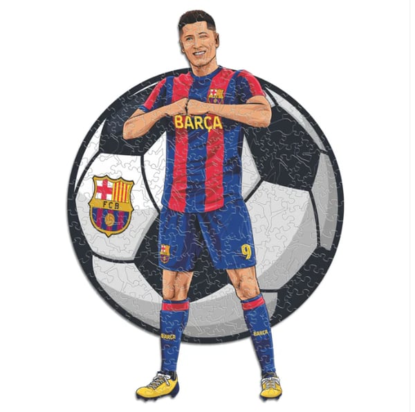 Iconic Puzzles FC Barcelona - Robert Lewandowski Formpussel 270 styck Idrott