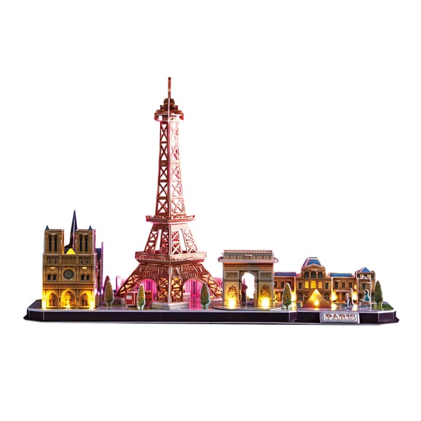 Miniatyrbillede 3 af 4: CubicFun Paris LED 3D puslespil 115 stk Bygninger