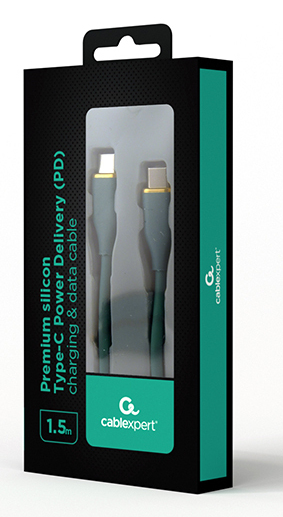 Pikkukuva 2 / 2: Gembird CC-USB2S-CMCM-1.5M-G USB-kaapeli USB 2.0 1,5 m USB C 480 Gbit/s 60 W Vihreä
