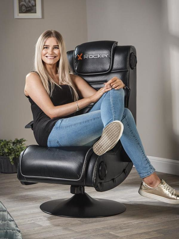 Pikkukuva 5 / 6: X Rocker Pro 4.1 Konsolipelituoli Pehmustettu istuintoppaus Musta