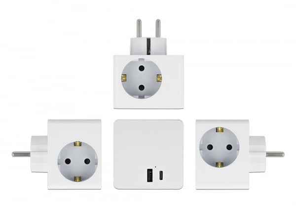 Miniatyrbillede 5 af 5: DeLOCK 11501 strømstik adapter Type F Hvid