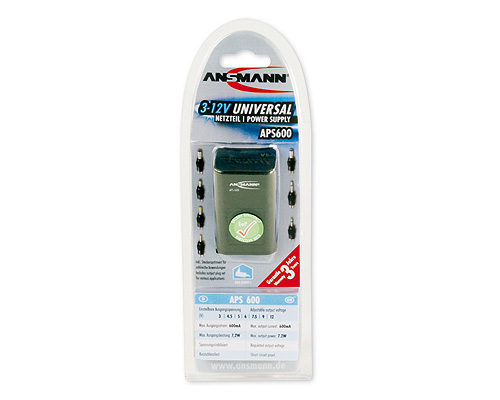 Ansmann APS 600 Traveller strømadapter og vekselret Indendørs 7,2 W Sort