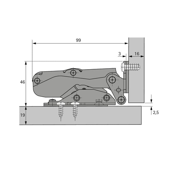 Miniatyrbillede 3 af 5: Hettich 9239784 skufferulle & -skinne