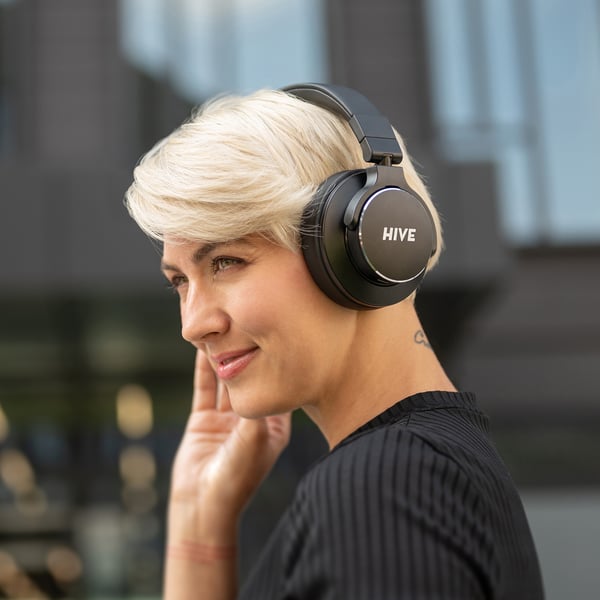 Niceboy HIVE 3 Aura ANC Headset Kabel & trådløs Opkald/musik Bluetooth Sort