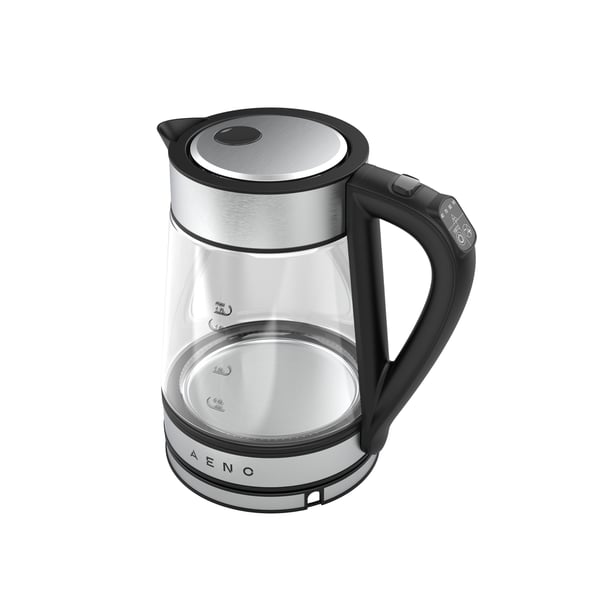 AENO EK1S vattenkokare 1,7 l 2200 W Svart, Silver, Transparent
