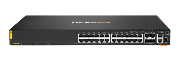Pikkukuva 1 / 3: HPE Aruba Networking CX 6200F 24G Class-4 PoE 4SFP+ 370W Switch Hallittu L3 Gigabit Ethernet (10/100/1000) Power over Ethernet -tuki 1U