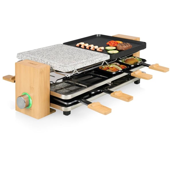 Miniatyrbild 4 av 5: Princess 162635 raclettegrill 8 personer 1300 W Svart, Grå, Trä
