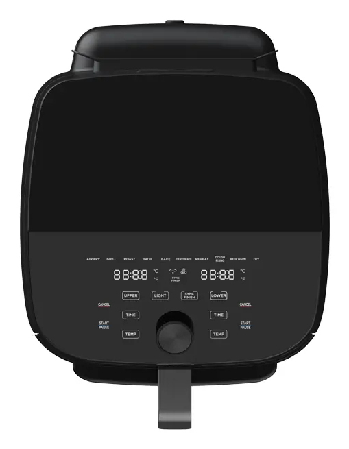 Midea MAD1100DADK frituregryde Dobbelt 11 L Enkeltstående 1700 W Varmluftsteger Sort