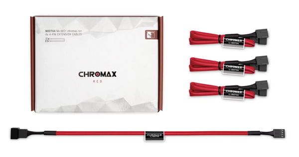 Miniatyrbillede 1 af 2: Noctua NA-SEC1 CHROMAX.RED Kabelforlængelse
