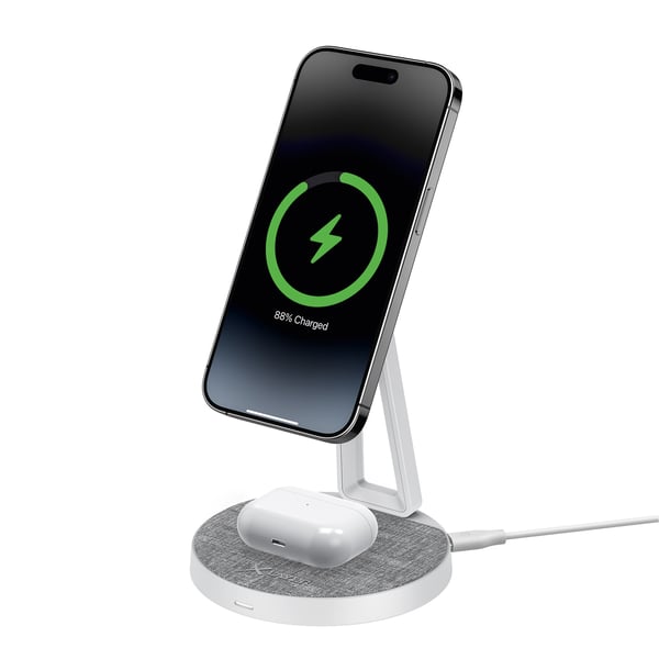 Miniatyrbillede 7 af 8: XLayer MagFix Pro 2 Headset, Smartphone Grå, Hvid USB Trådløs opladning Indendørs