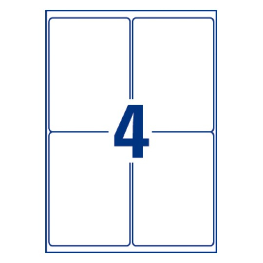 Miniatyrbild 3 av 3: Avery C9269-10 självhäftande etiketter Rektangel Permanent Vit 40 styck