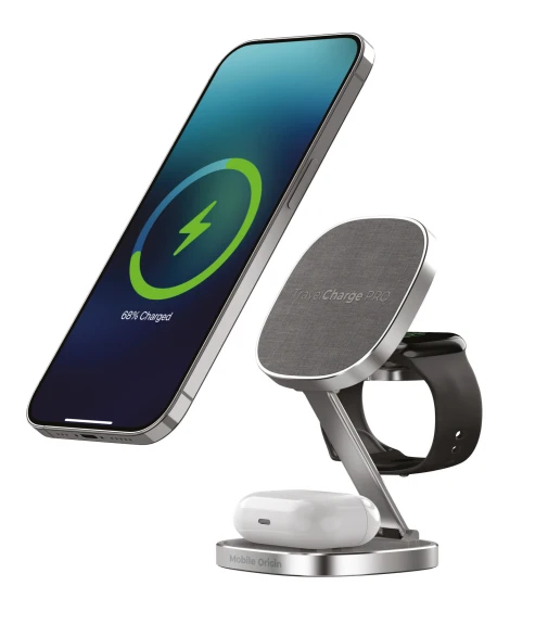 Miniatyrbillede 3 af 10: Mobile Origin TC31-UC-SLV oplader til mobil enhed Smartphone, SmartWatch, Hovedtelefoner, Headset Sølv USB Trådløs opladning Hurtig opladning Indendørs