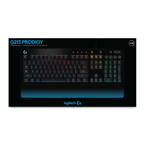 Logitech G G213 Prodigy tangentbord Spela USB AZERTY Belgiskt Svart