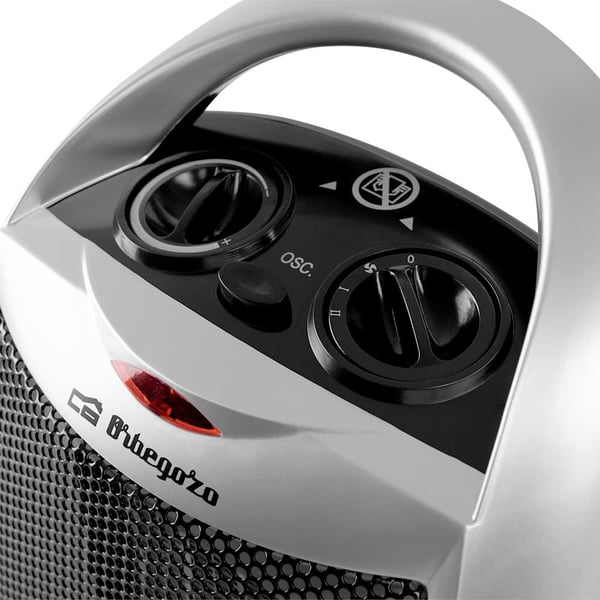 Miniatyrbillede 3 af 5: Orbegozo CR 5021 Indendørs Sort, Sølv 1500 W Blæser med elektrisk områdevarmer