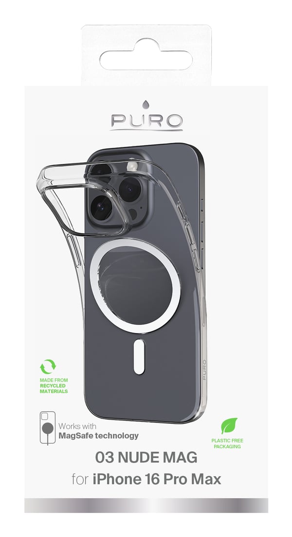 Miniatyrbillede 2 af 4: PURO 0.3 Nude Mag mobiltelefon etui 17,5 cm (6.9") Cover Transparent