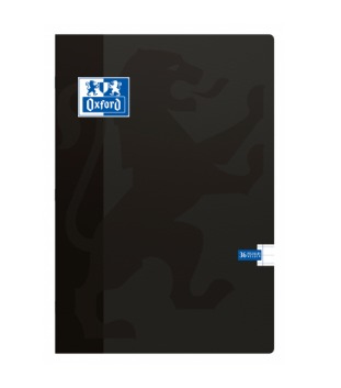 Oxford 400117315 blok og notesblok A4 36 ark Sort