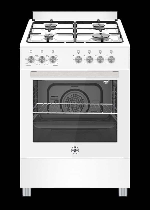 Bertazzoni La Germania SE664EB/24 Fritstående komfur Elektrisk Gaskomfur Hvid