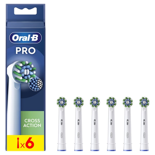 Oral-B Pro Cross Action 6 stk Hvid Oral-B Pro Cross Action 6 stk Hvid