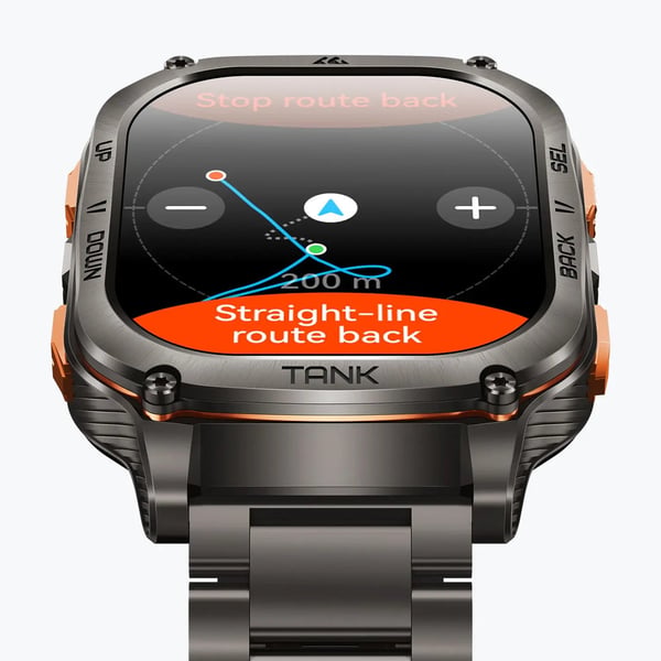 KOSPET TANK M3 ULTRA 4,98 cm (1.96") AMOLED 43 mm Digitaalinen 410 x 502 pikseliä Kosketusnäyttö Musta GPS (satelliitti)
