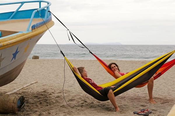 AMAZONAS Adventure Hammock Upphängningsbar hängmatta 1 personer Nylon, Ripstop Svart, Gul