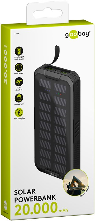 Miniatyrbillede 4 af 5: Goobay 53934 powerbank Lithium polymer (LiPo) 20000 mAh Sort