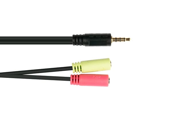 Miniatyrbillede 3 af 3: Alcasa AD-HS01 lydkabel 0,2 m 3.5mm 2 x 3.5mm Sort