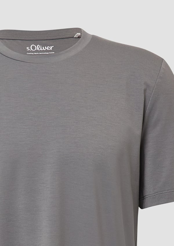 s.Oliver 2175058.9467.XXL skjorte & top T-shirt Crew neck Kort ærme Bomuld, Elastin, Polyester