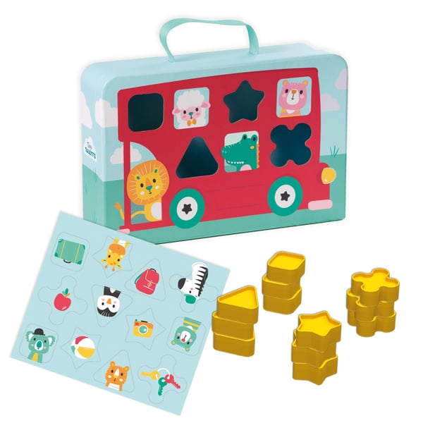 SES Creative Tiny Talents Shape sorter suitcase bus