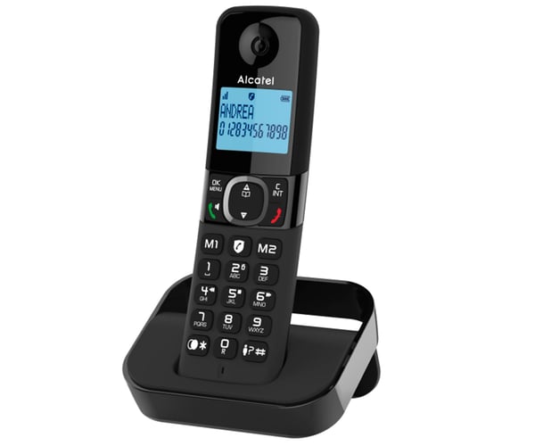 Alcatel F860 Analog/DECT-telefon Nummervisning Sort