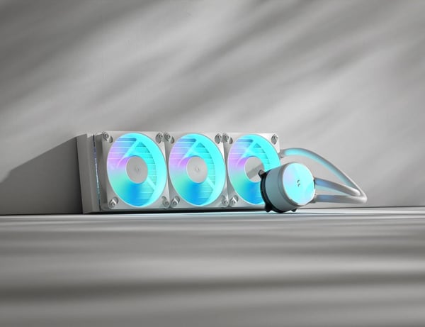 Fractal Design Radius 360 RGB White Suoritin All-in-one-nesteenjäähdytin 12 cm Valkoinen 1 kpl